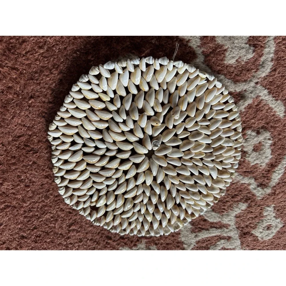 Mid Century Shell Doily Trivets Seashell Circle‎ Design Hot Pad Decorative